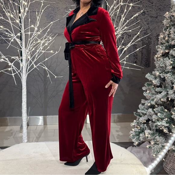 Red Velvet Jumpsuit - Picture 1 of 4